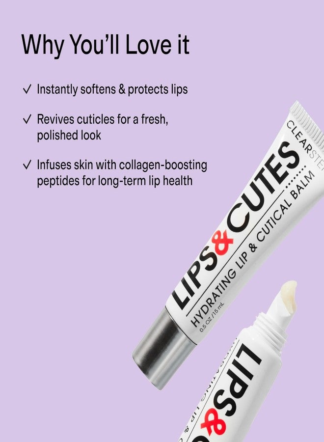 CLEARSTEM LIPS&CUTES Lip Balm & Cuticle Care - Multi-Tasking Hydrating Balm with Peptides, Vitamin E & Green Tea - Lip Care Products & Cuticle Balm Essentials for Daily Soothing & Nourishing Routine - Image 5